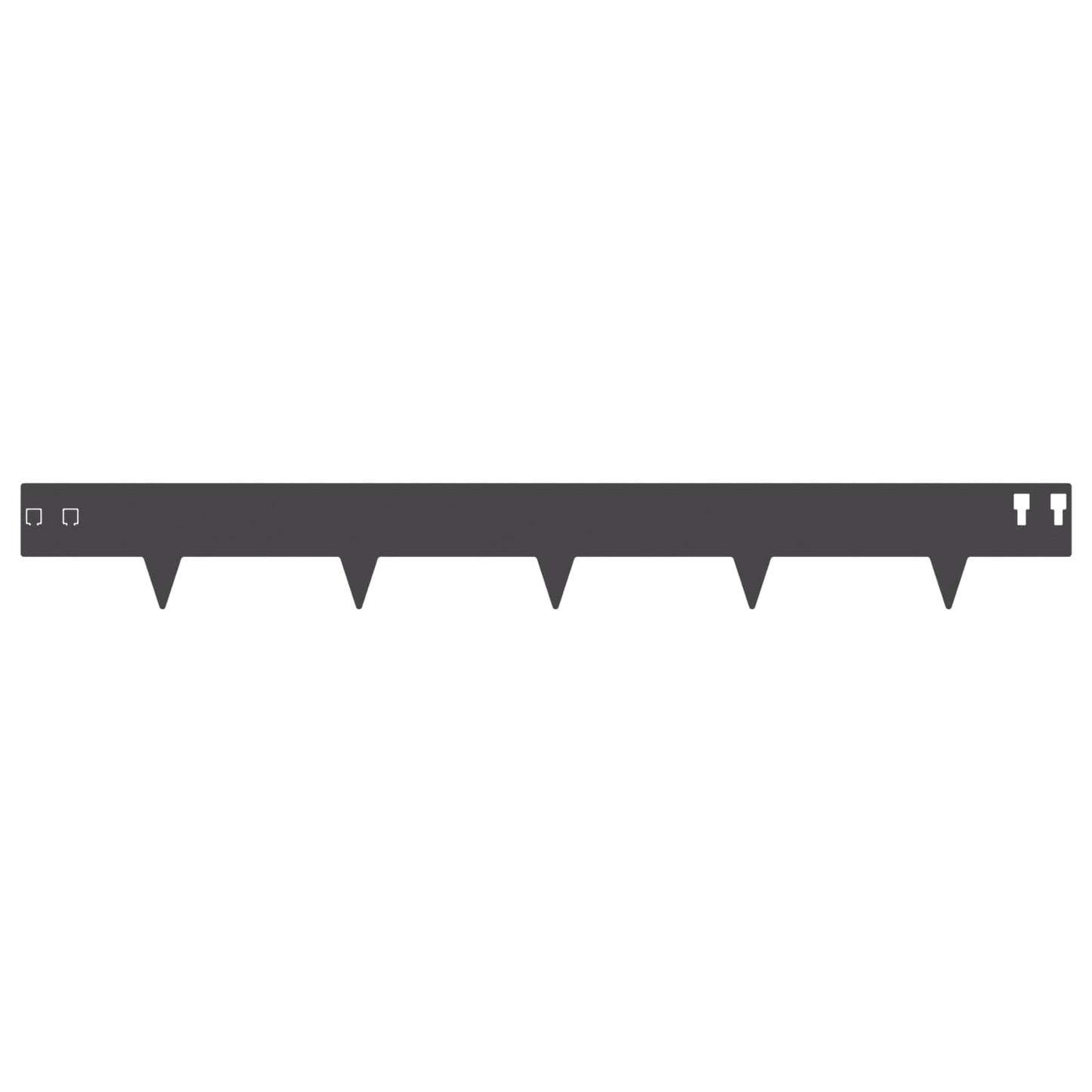 vidaXL Lawn Edging 20 pcs 100 x 12 cm Steel Black 5
