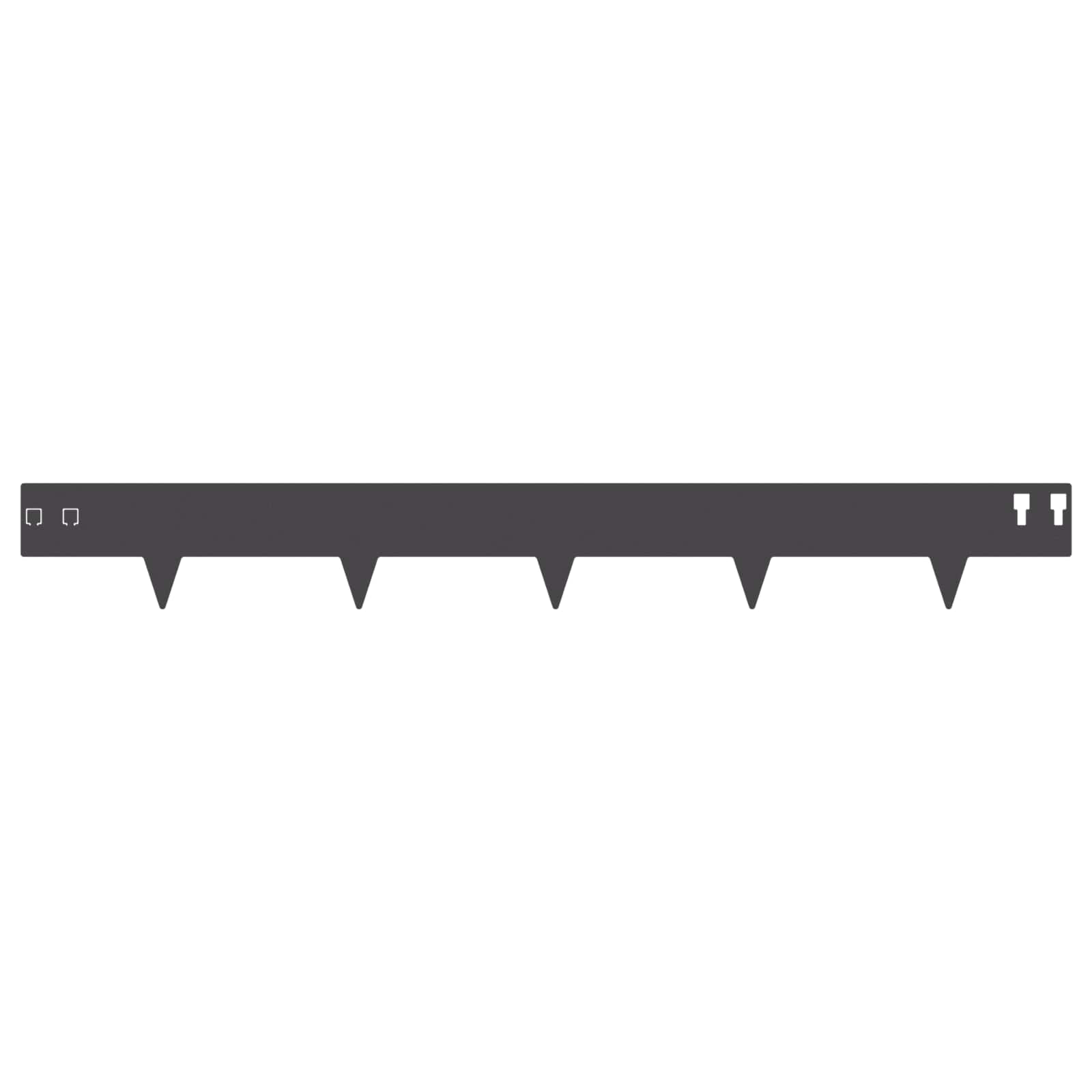 vidaXL Lawn Edging 20 pcs 100 x 12 cm Steel Black 5