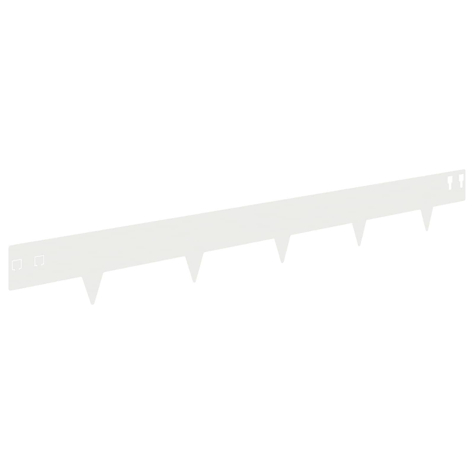 vidaXL Lawn Edging 20 pcs 100 x 12 cm Steel White 2