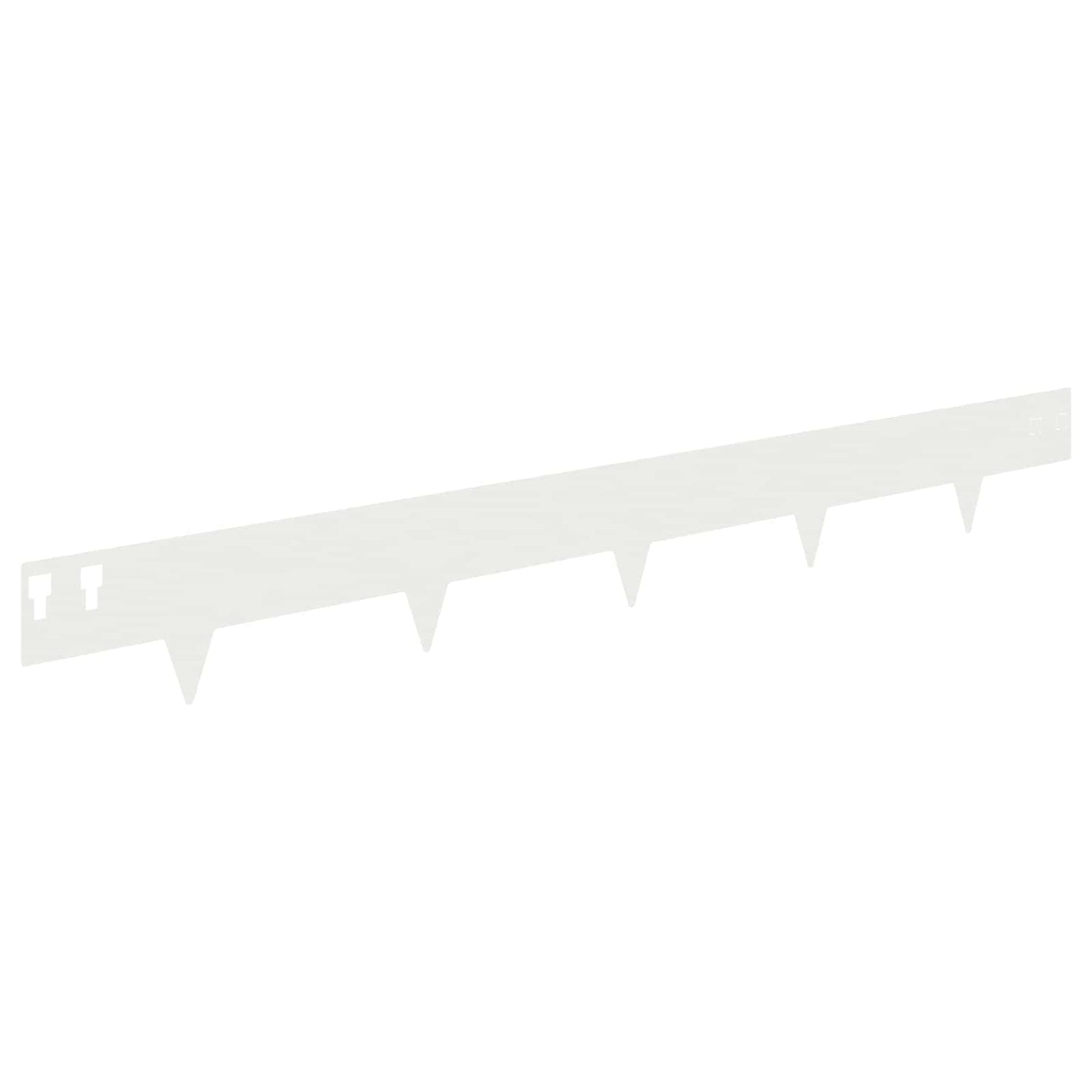 vidaXL Lawn Edging 20 pcs 100 x 12 cm Steel White 6