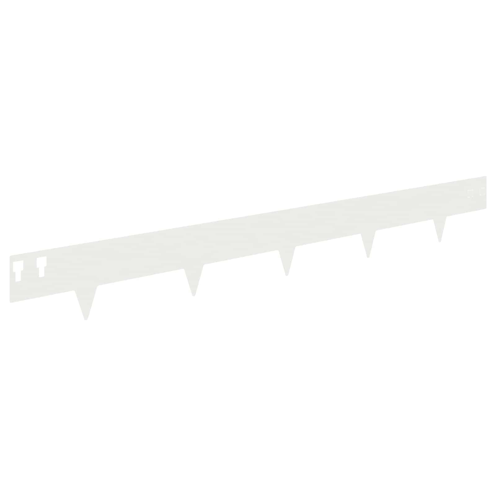 vidaXL Lawn Edging 20 pcs 100 x 12 cm Steel White 6
