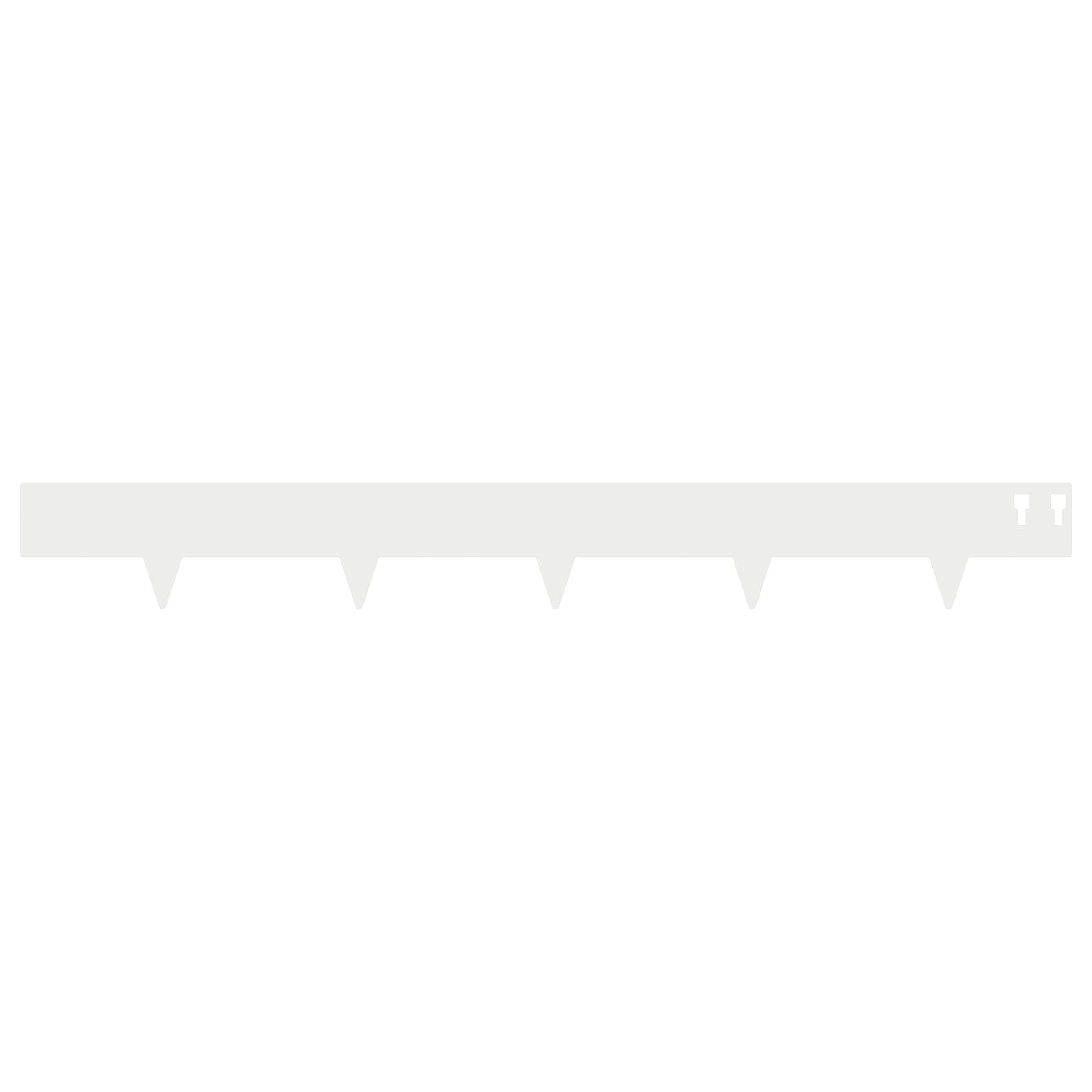 vidaXL Lawn Edging 20 pcs 100 x 12 cm Steel White 5