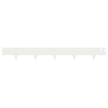 vidaXL Lawn Edging 20 pcs 100 x 12 cm Steel White 5