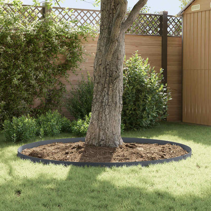 vidaXL Lawn Edging 20 pcs 100 x 12 cm Steel Anthracite 4