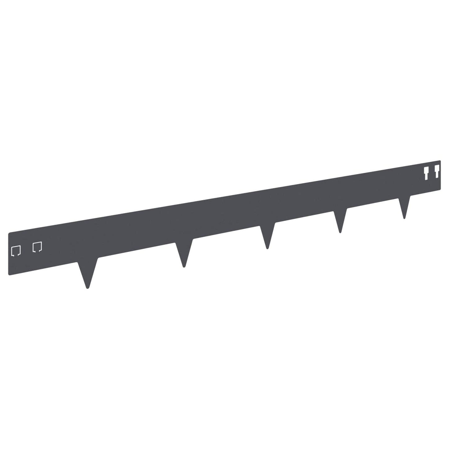 vidaXL Lawn Edging 20 pcs 100 x 12 cm Steel Anthracite 2