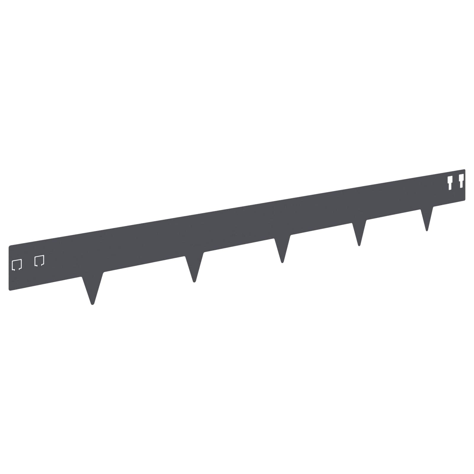 vidaXL Lawn Edging 20 pcs 100 x 12 cm Steel Anthracite 2