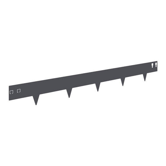 Lawn Edging 100 x Steel 20 Height 12 cm Anthracite