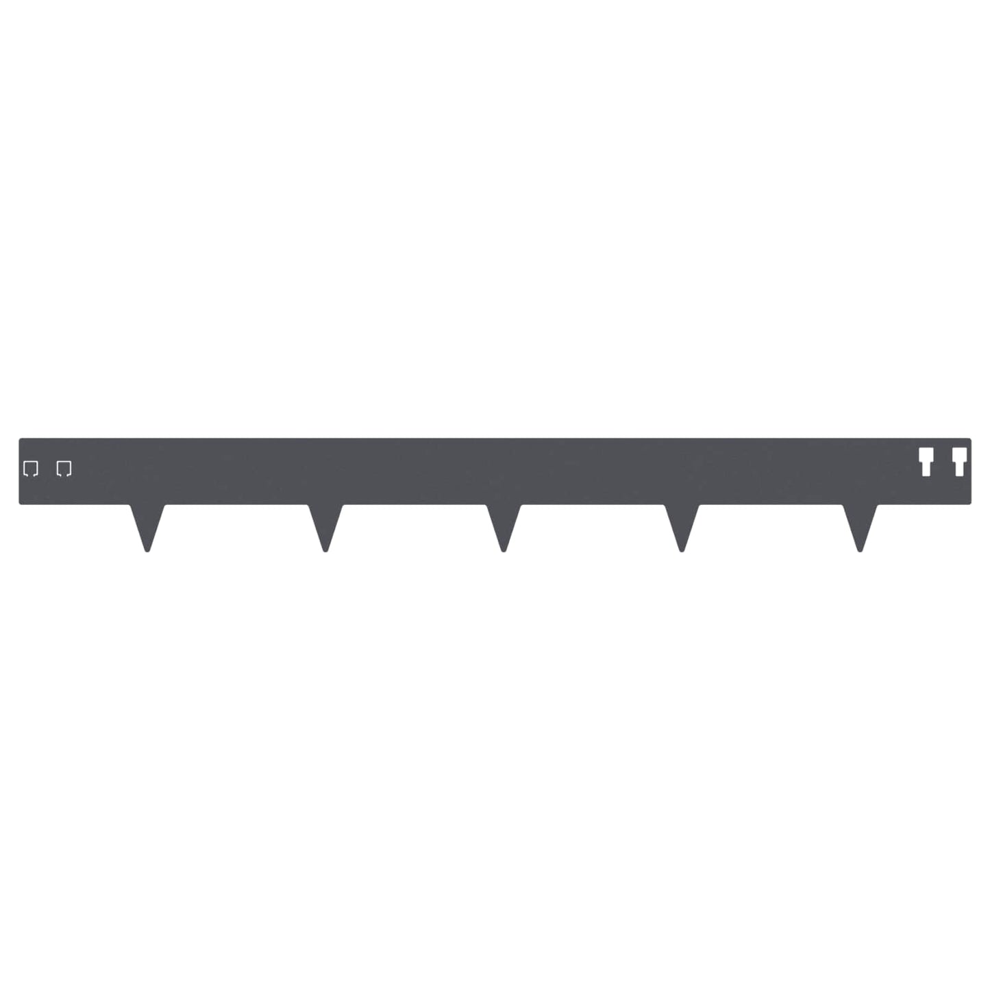 vidaXL Lawn Edging 20 pcs 100 x 12 cm Steel Anthracite 5