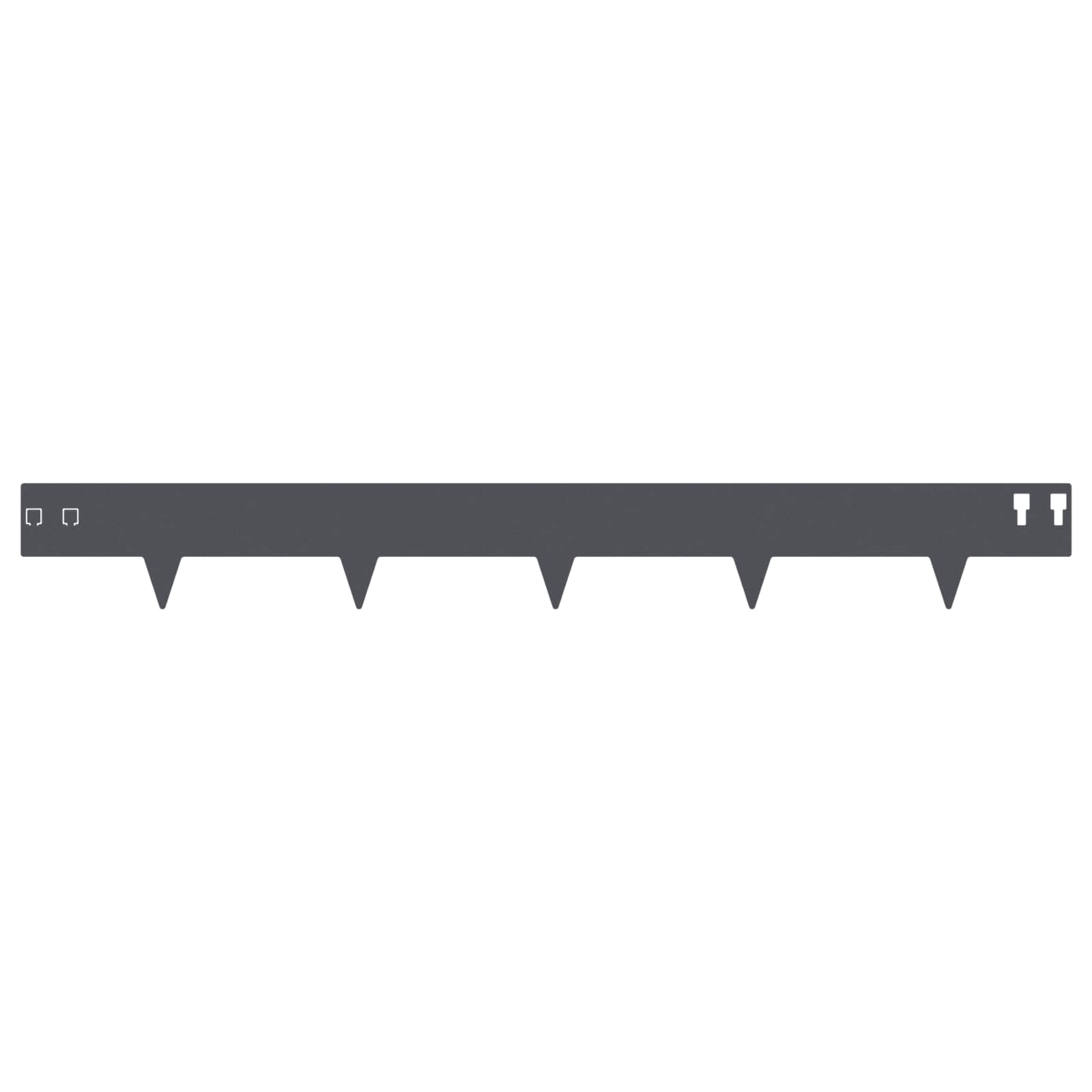 vidaXL Lawn Edging 20 pcs 100 x 12 cm Steel Anthracite 5