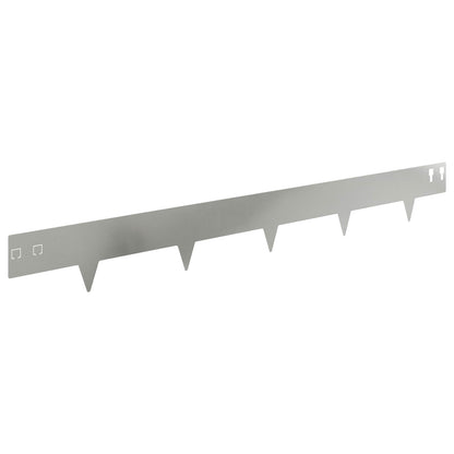 vidaXL Lawn Edging 30 pcs 100 x 12 cm Steel Silver 2