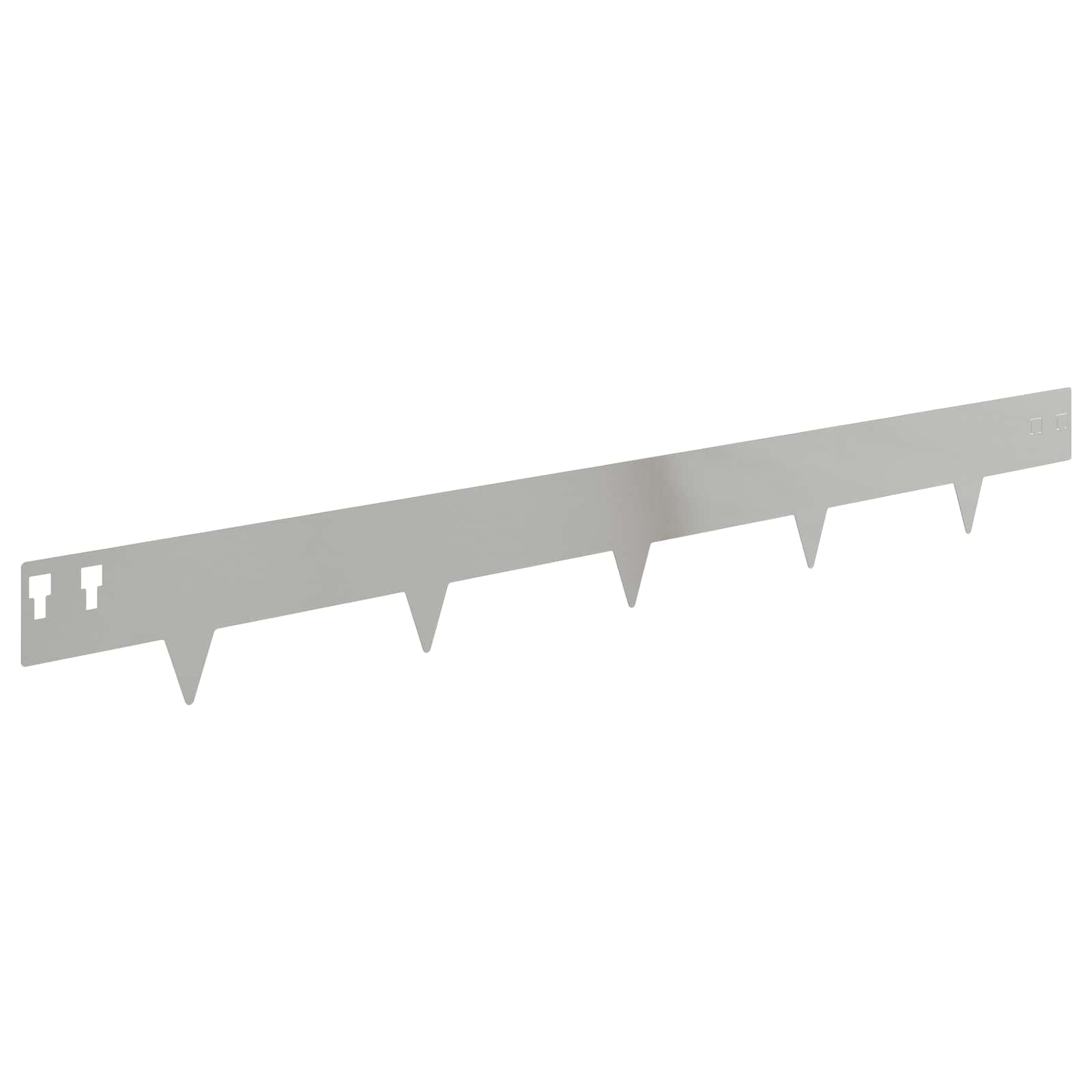 vidaXL Lawn Edging 30 pcs 100 x 12 cm Steel Silver 6