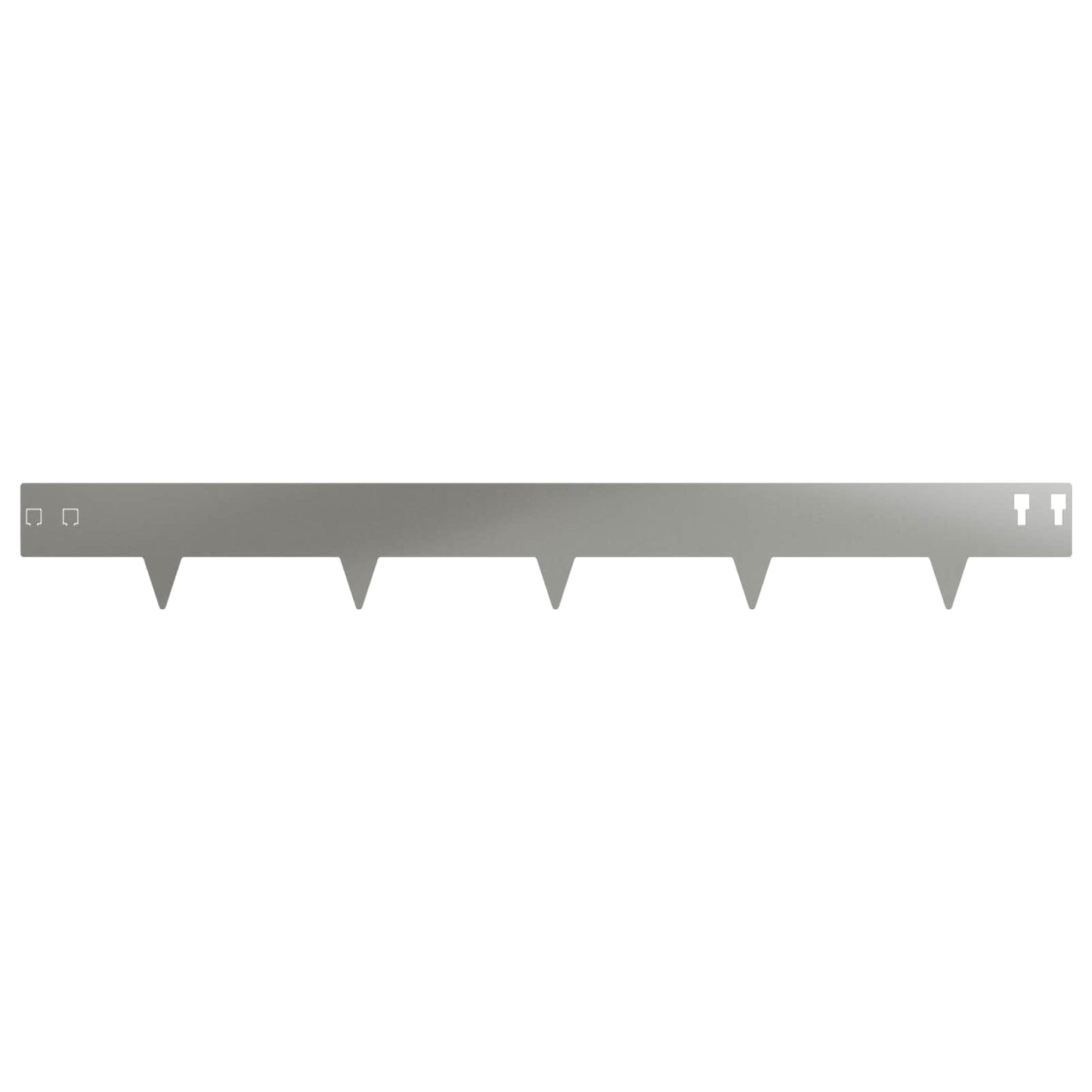 vidaXL Lawn Edging 30 pcs 100 x 12 cm Steel Silver 5