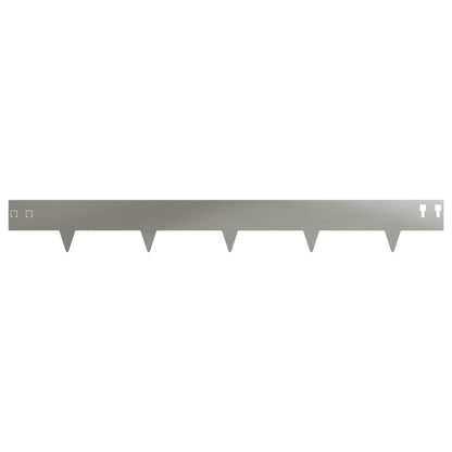 vidaXL Lawn Edging 30 pcs 100 x 12 cm Steel Silver 5