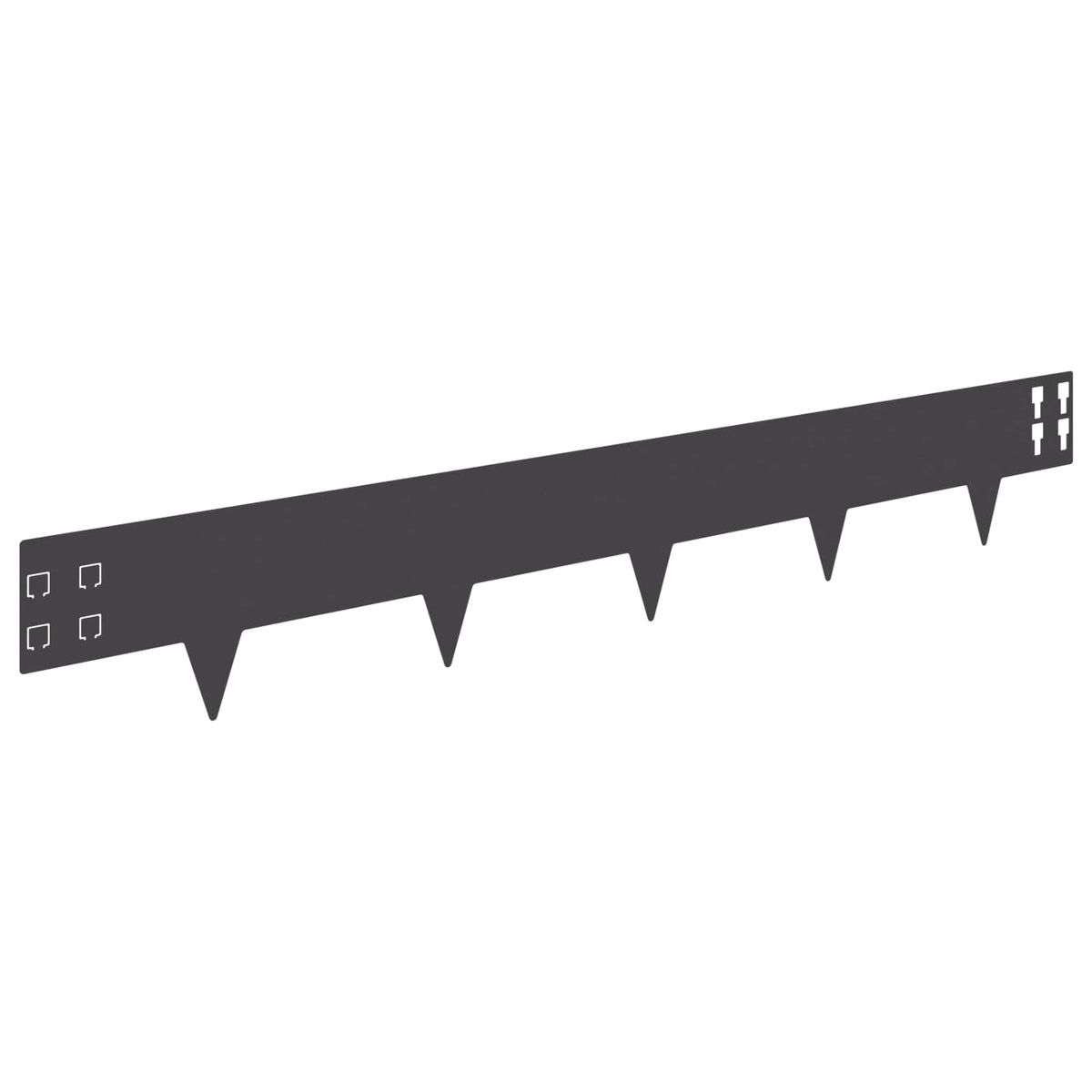 Lawn Edge with Sharp Points 10 pcs Steel Black