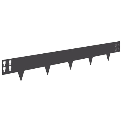 Lawn Edge with Sharp Points 10 pcs Steel Black