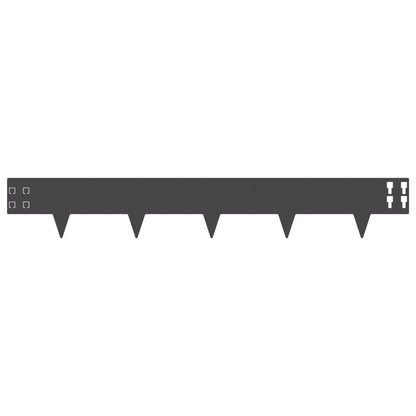 Lawn Edge with Sharp Points 10 pcs Steel Black