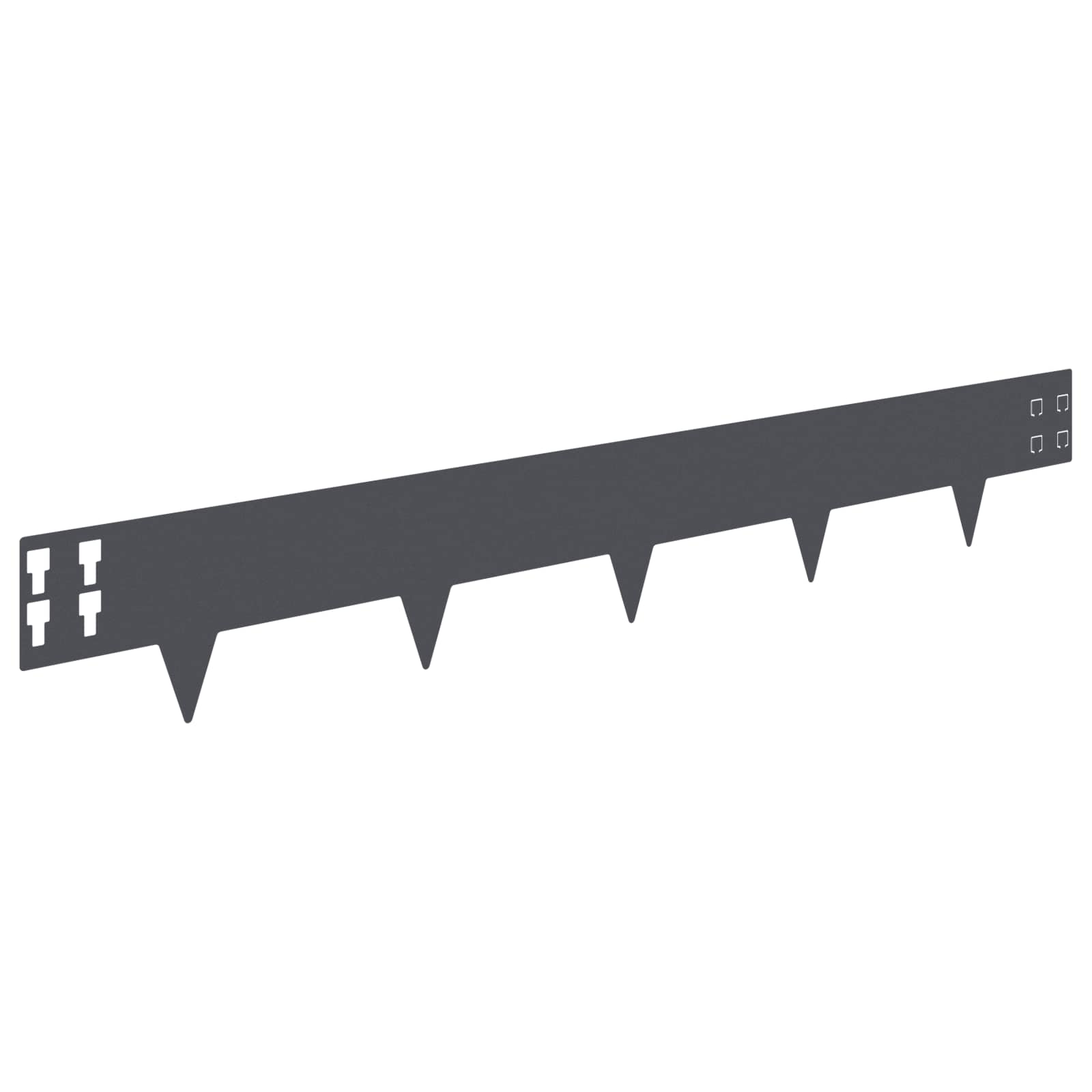 vidaXL Lawn Edging 10 pcs 100 x 15 cm Steel Anthracite 6