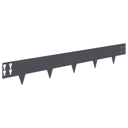 vidaXL Lawn Edging 10 pcs 100 x 15 cm Steel Anthracite 6