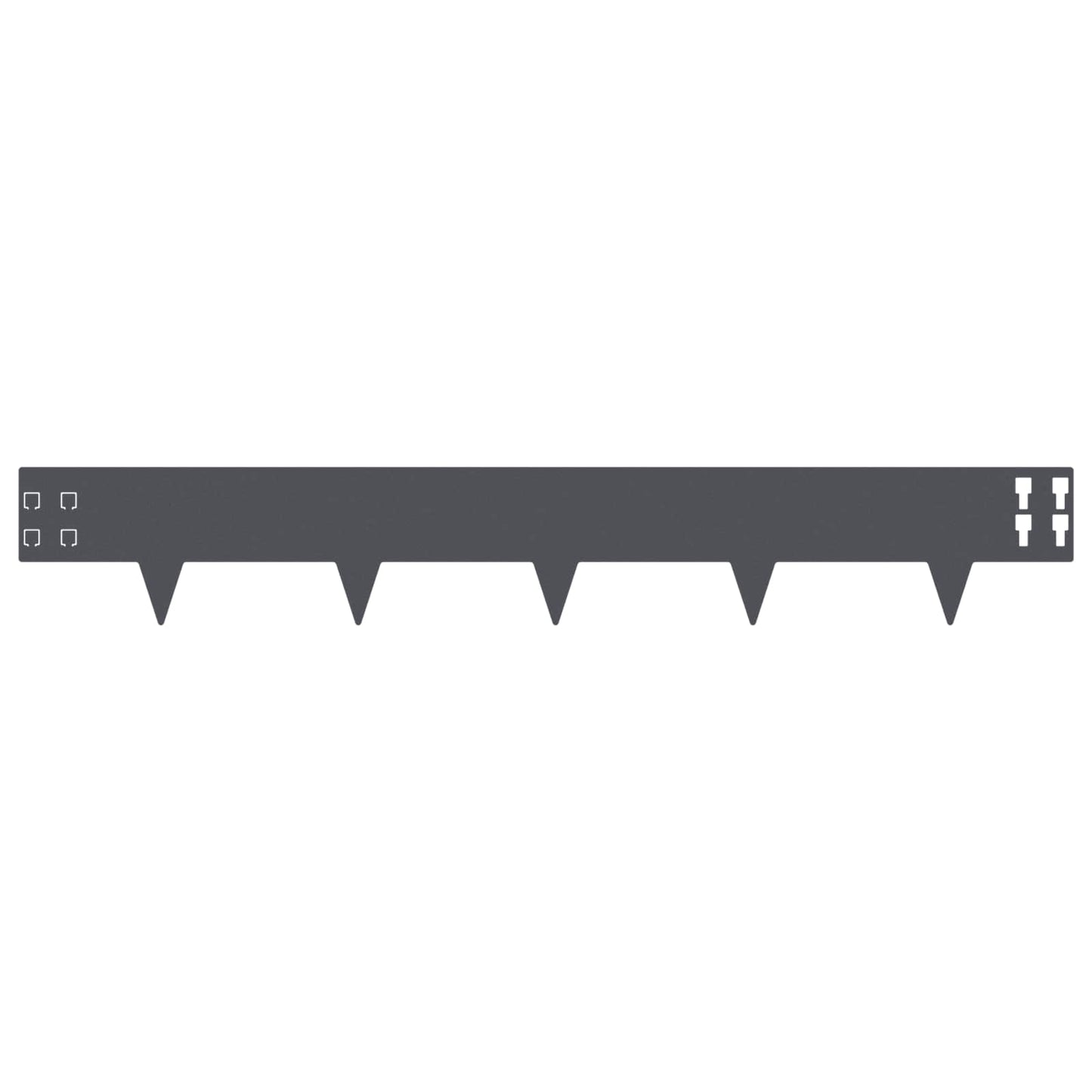 vidaXL Lawn Edging 10 pcs 100 x 15 cm Steel Anthracite 5