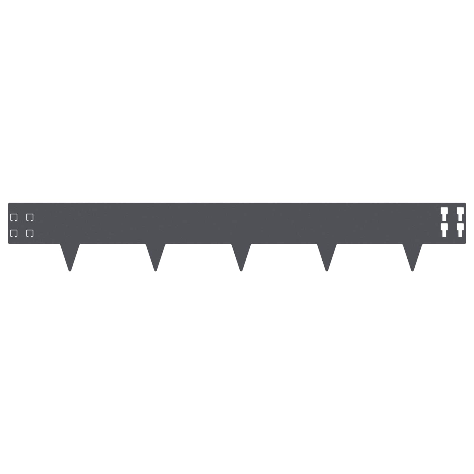 vidaXL Lawn Edging 10 pcs 100 x 15 cm Steel Anthracite 5
