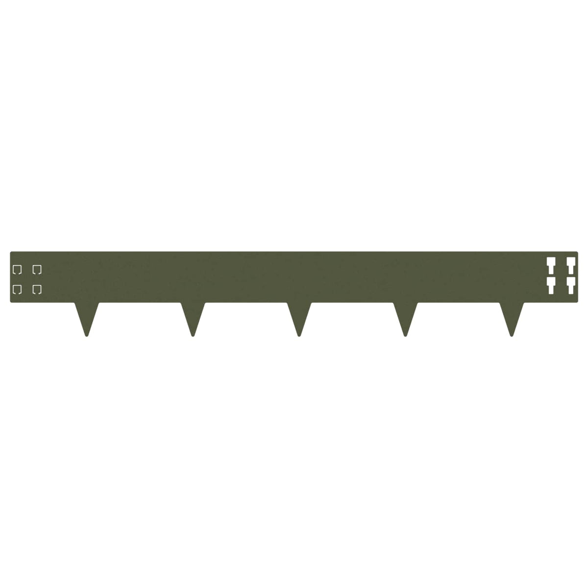 Lawn Edging 10 pcs Steel Olive Green