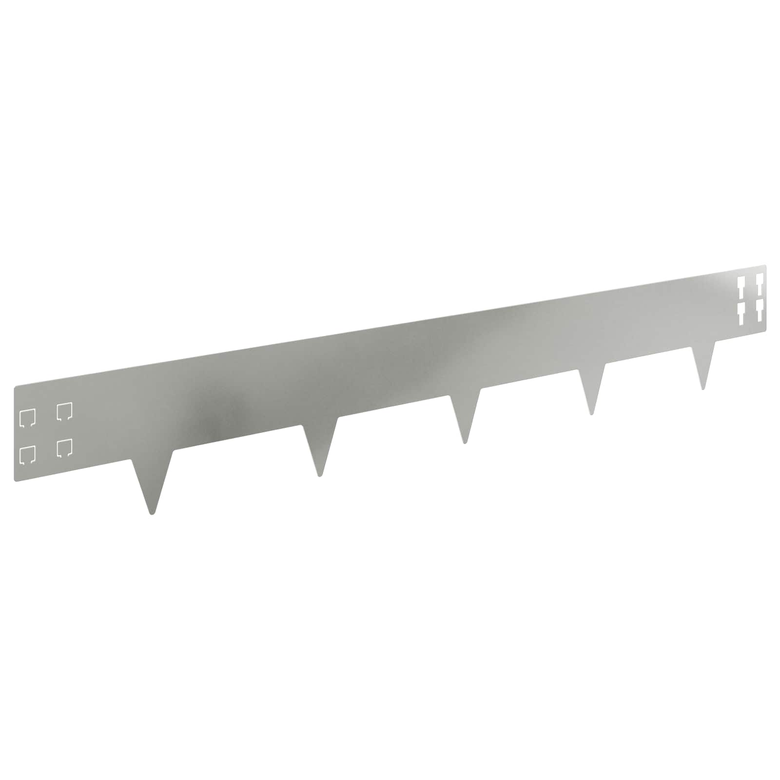 vidaXL Lawn Edging 20 pcs 100 x 15 cm Steel Silver 2