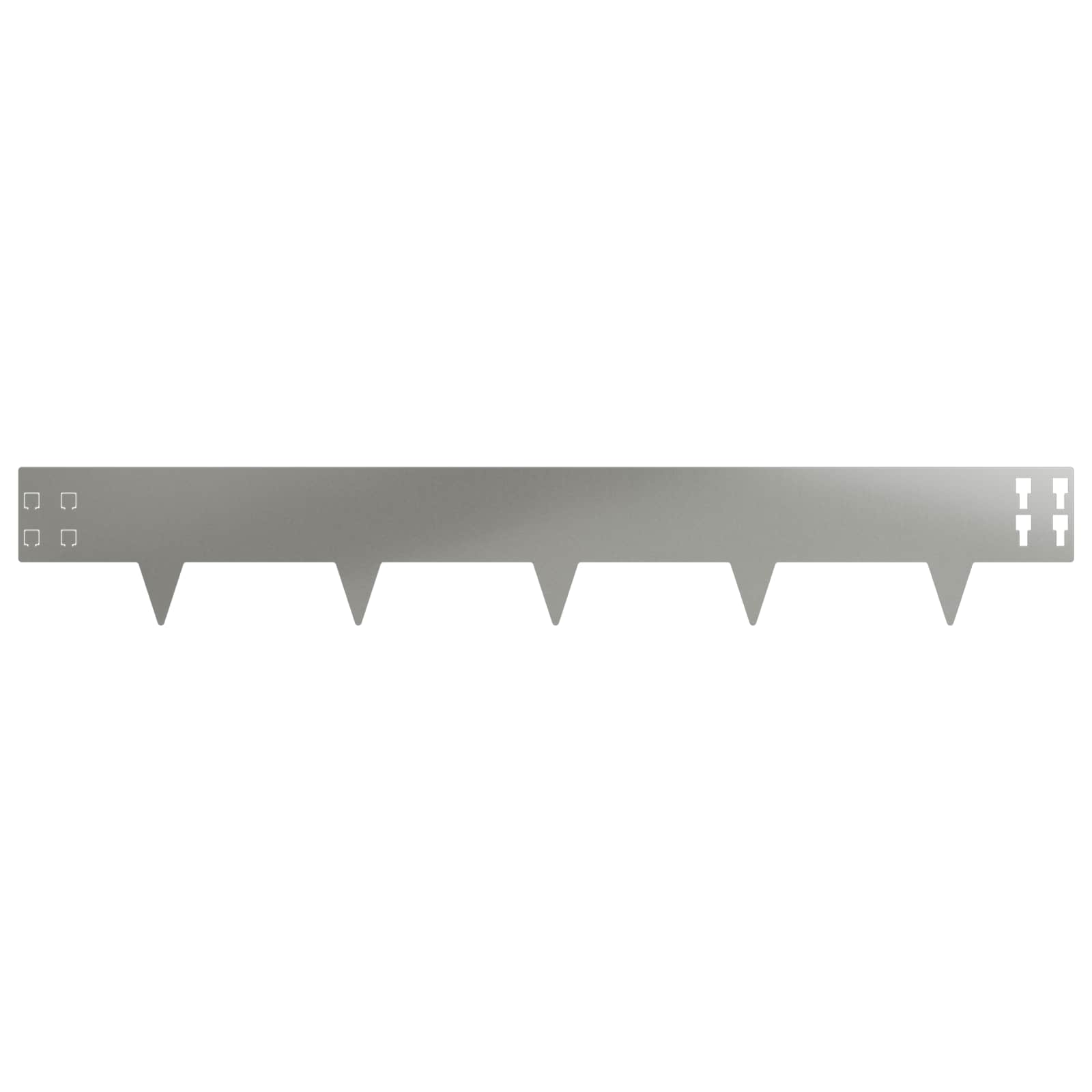 vidaXL Lawn Edging 20 pcs 100 x 15 cm Steel Silver 5