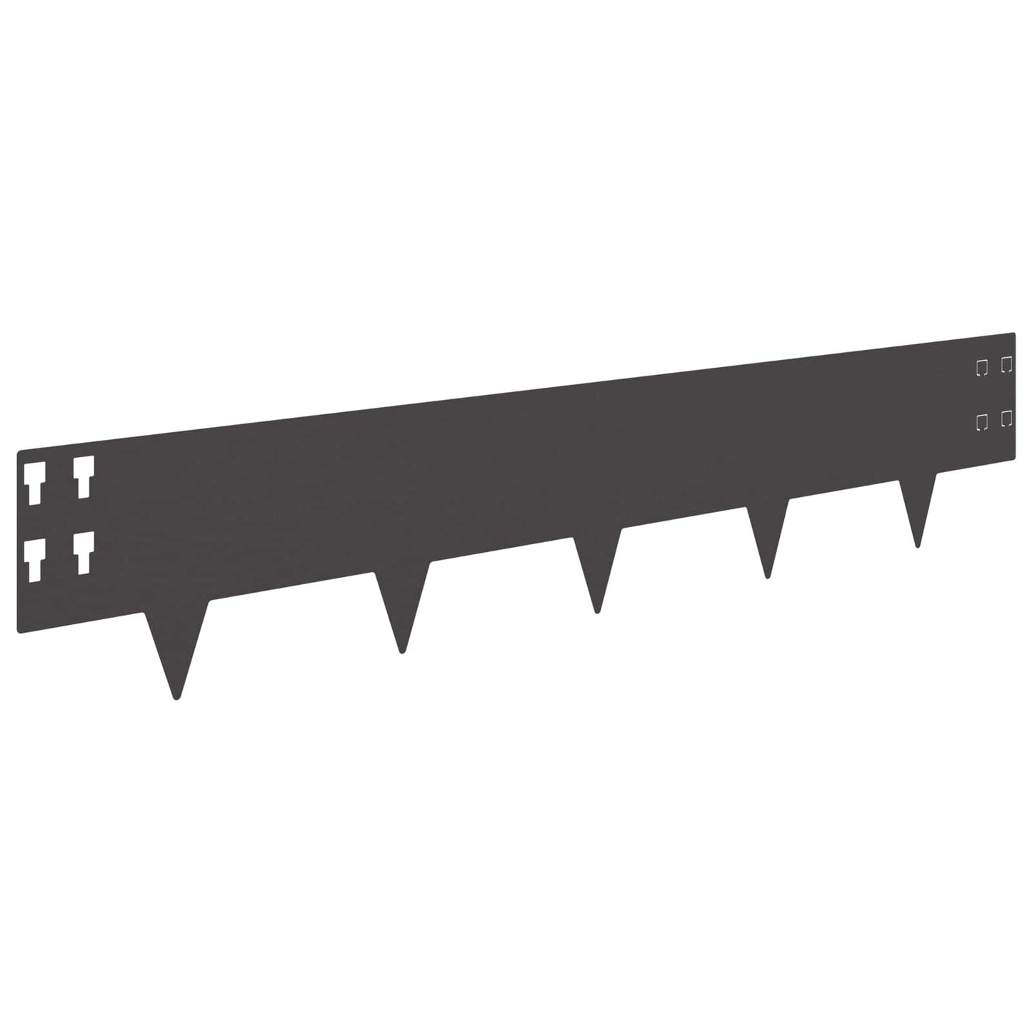 vidaXL Lawn Edging 10 pcs 100 x 20 cm Steel Black 6