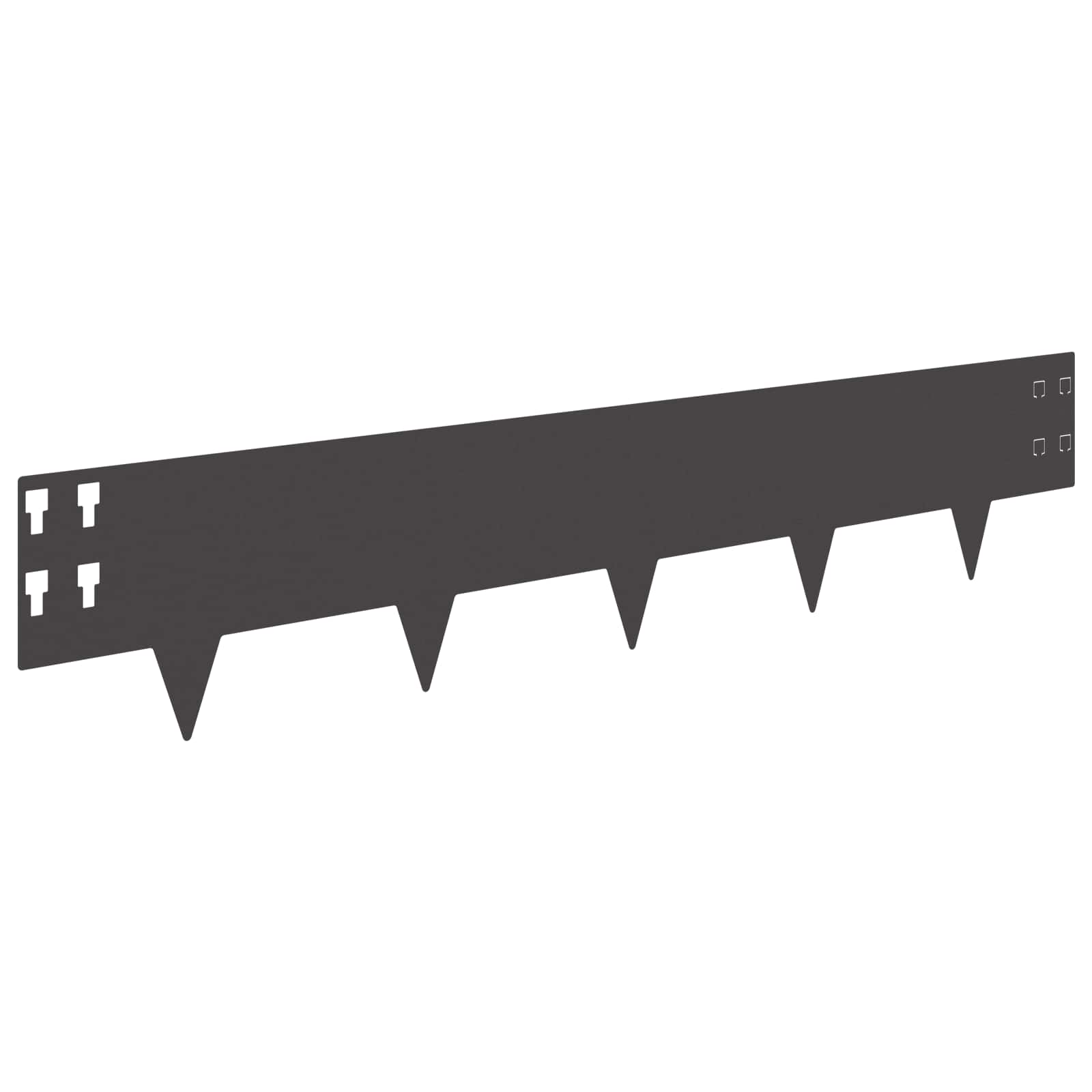vidaXL Lawn Edging 10 pcs 100 x 20 cm Steel Black 6