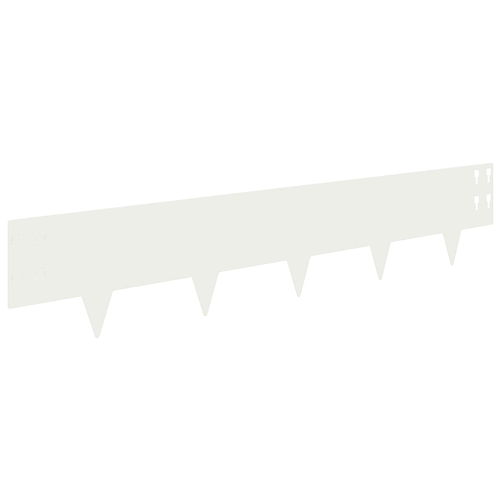 vidaXL Lawn Edging 10 pcs 100 x 20 cm Steel White 2