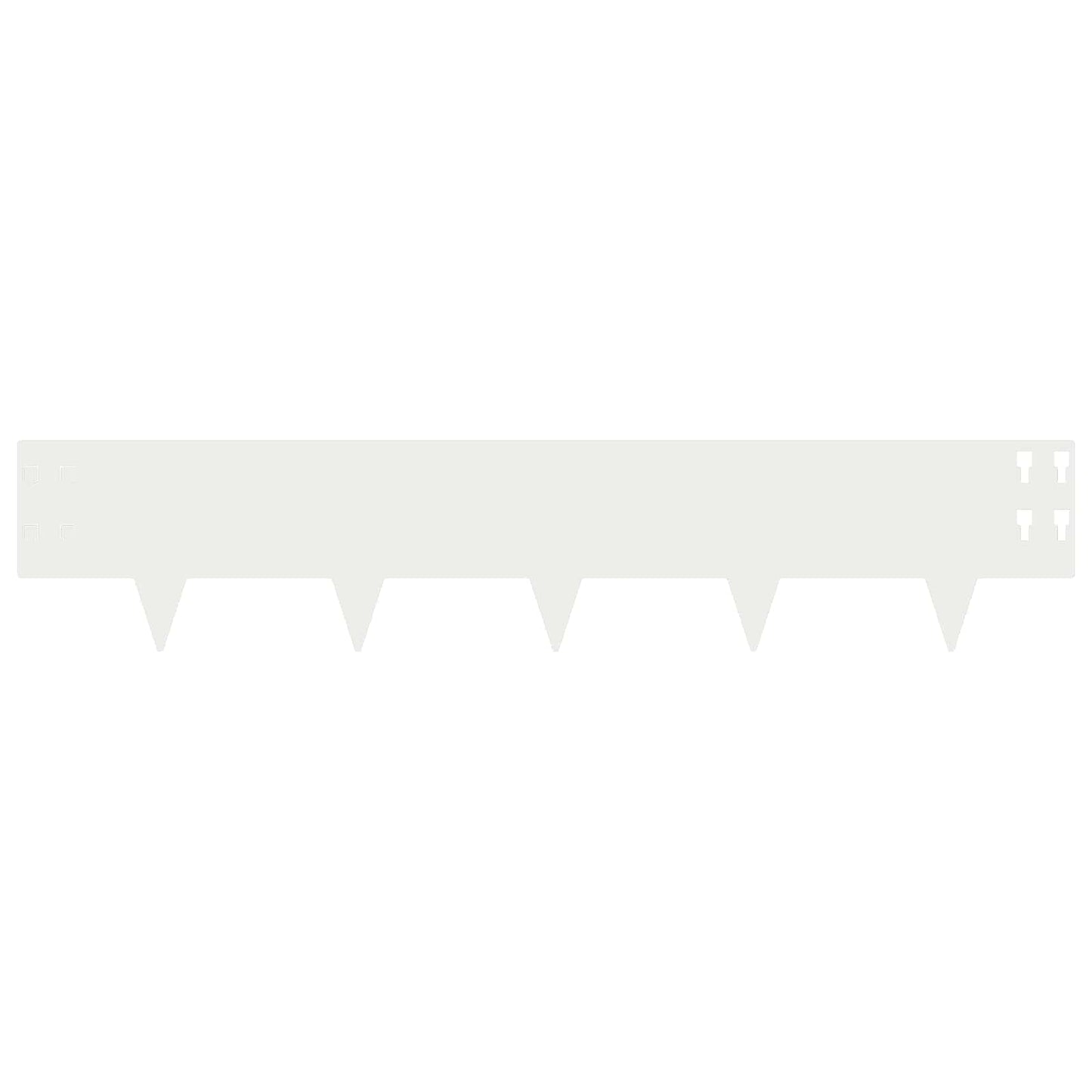 vidaXL Lawn Edging 10 pcs 100 x 20 cm Steel White 5