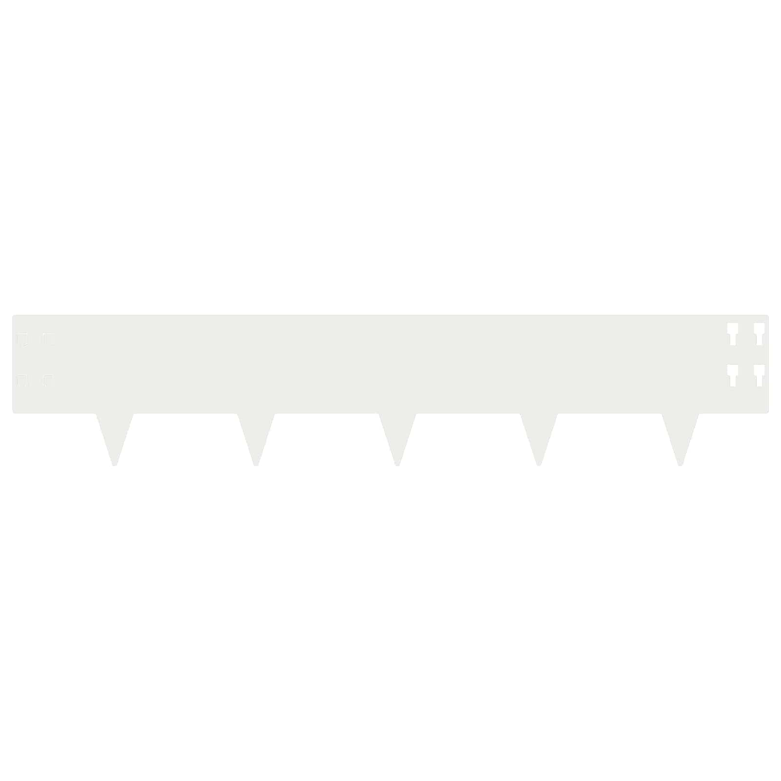 vidaXL Lawn Edging 10 pcs 100 x 20 cm Steel White 5