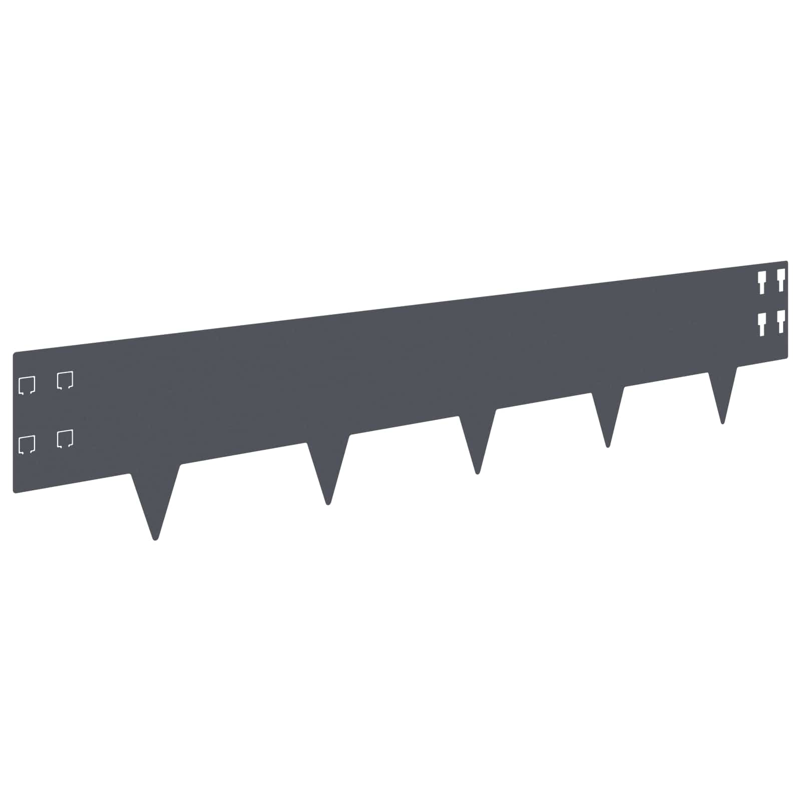 vidaXL Lawn Edging 10 pcs 100 x 20 cm Steel Anthracite 2