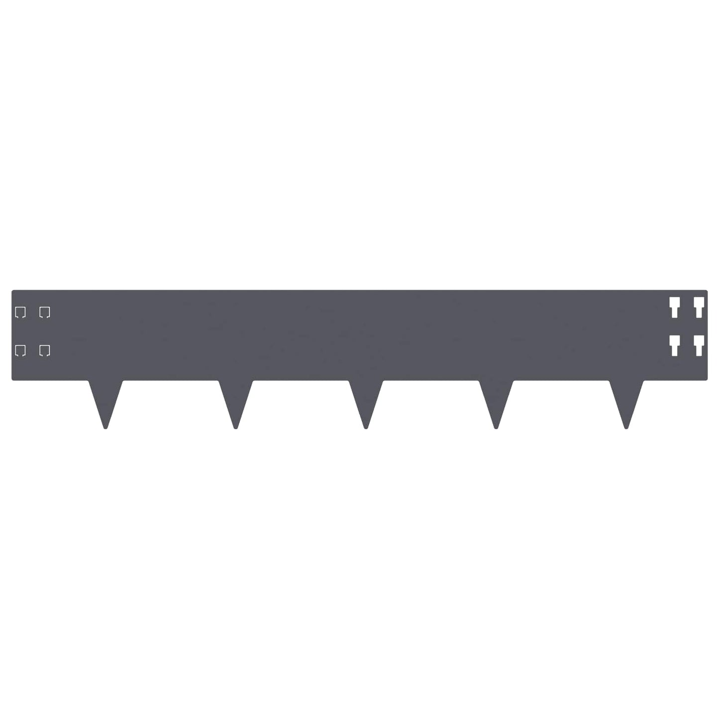 vidaXL Lawn Edging 10 pcs 100 x 20 cm Steel Anthracite 5