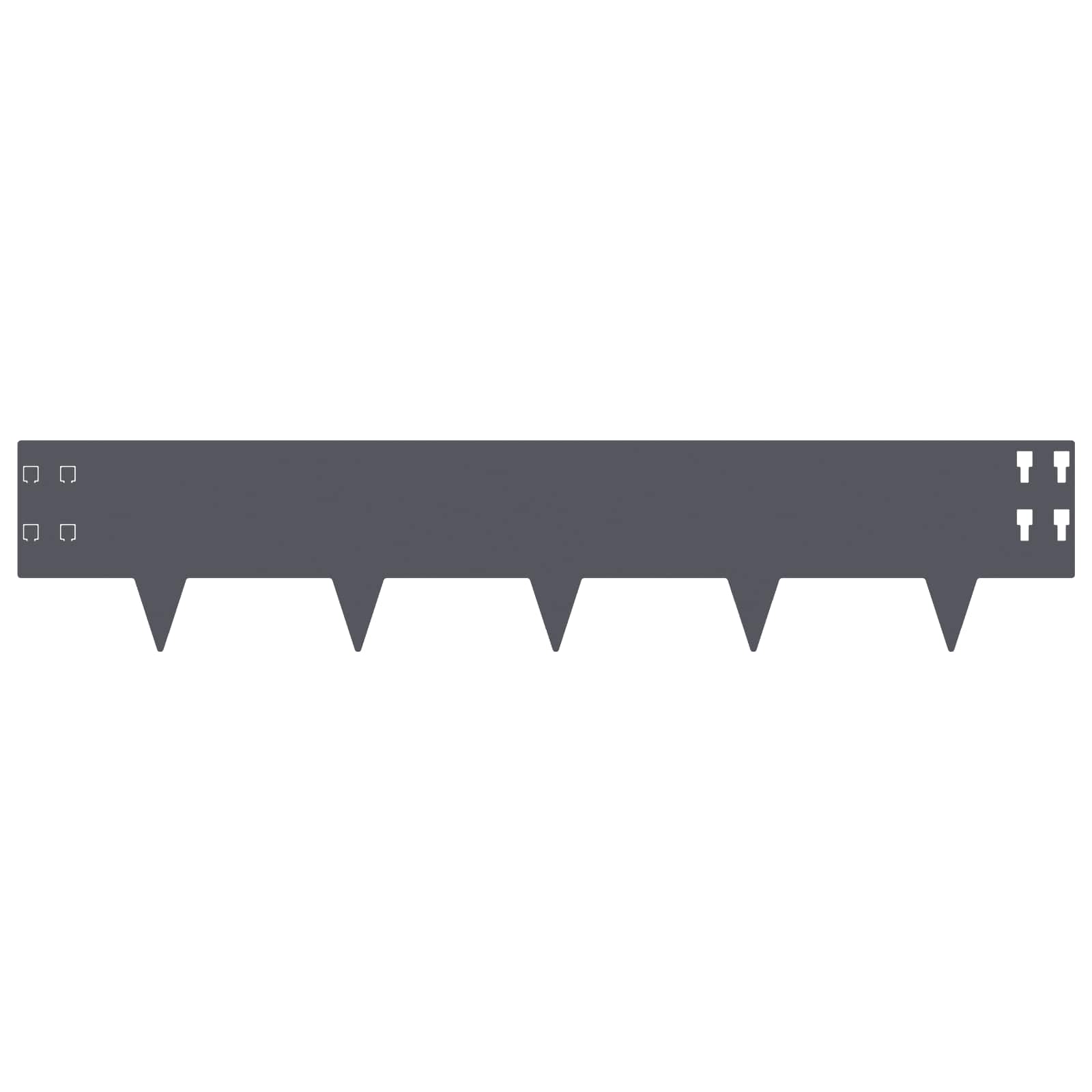 vidaXL Lawn Edging 10 pcs 100 x 20 cm Steel Anthracite 5