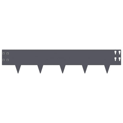 vidaXL Lawn Edging 10 pcs 100 x 20 cm Steel Anthracite 5