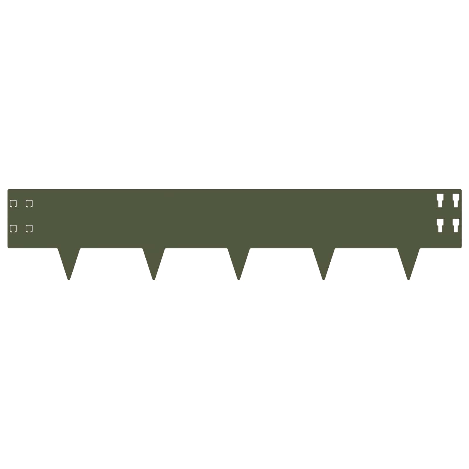 vidaXL Lawn Edging 10 pcs 100 x 20 cm Steel Olive Green 5