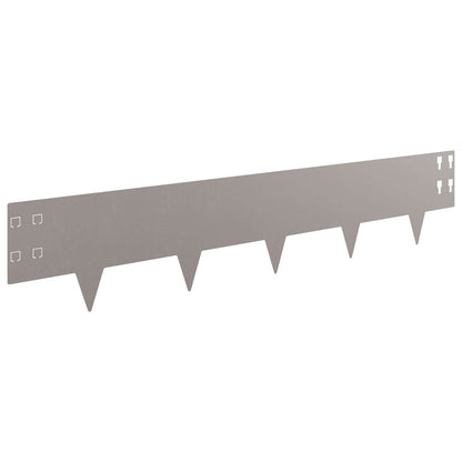 vidaXL Lawn Edging 10 pcs 100 x 20 cm Steel Rusty 5