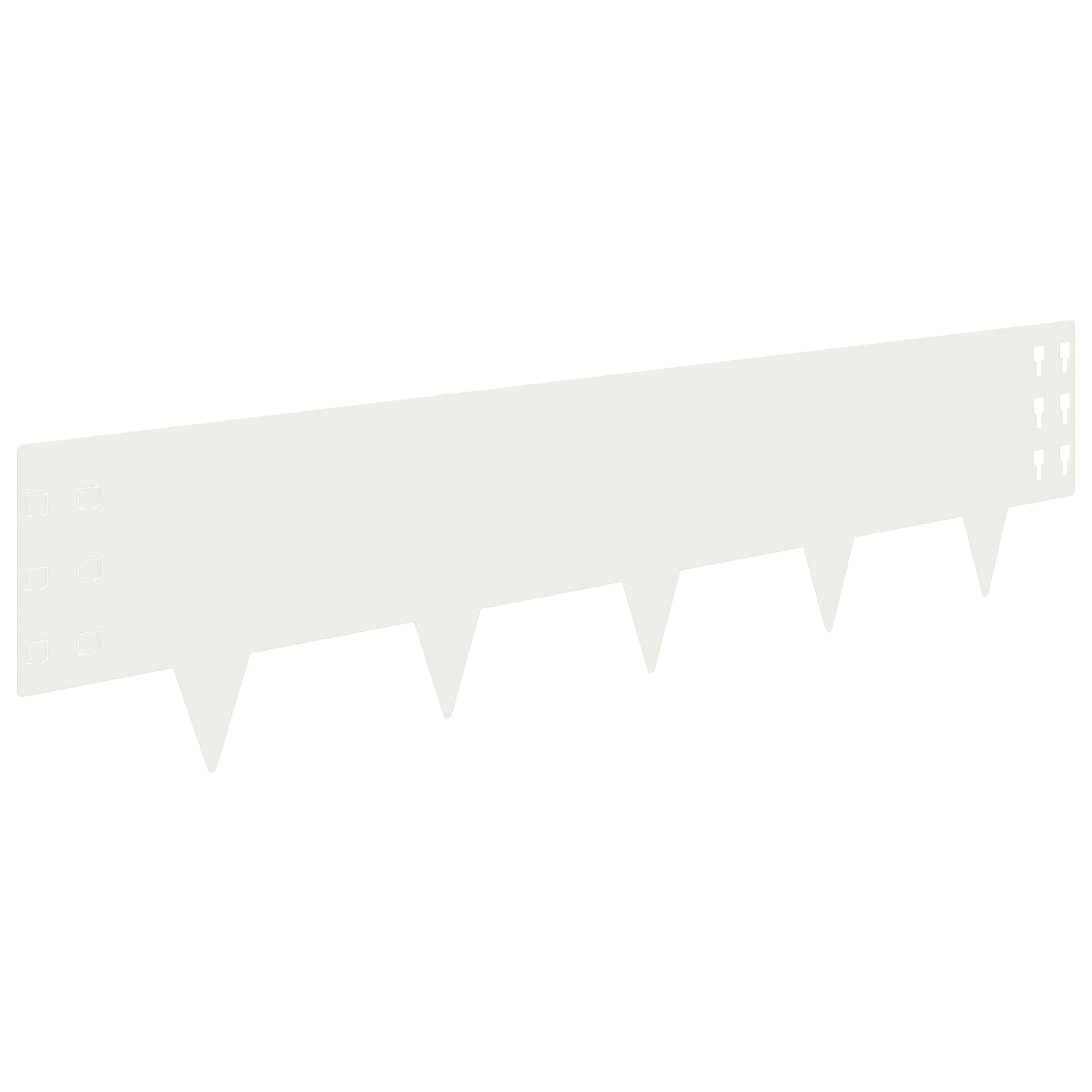 vidaXL Lawn Edging 10 pcs 100 x 25 cm Steel White 2