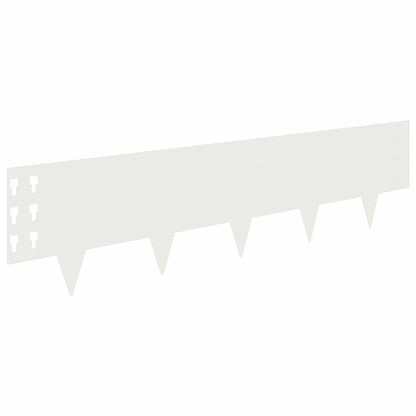 vidaXL Lawn Edging 10 pcs 100 x 25 cm Steel White 6