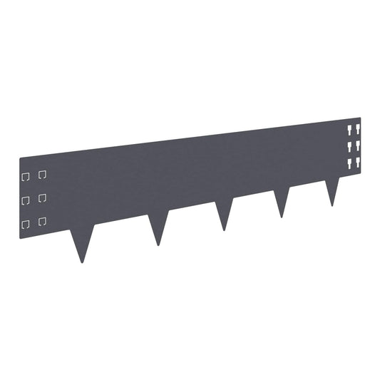Lawn Edging 100 x Steel 10 Height 25 cm Anthracite