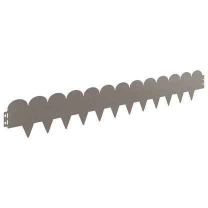 vidaXL Lawn Edge Sharp&Round Top 20 pcs 103x15cm Steel Rusty 5