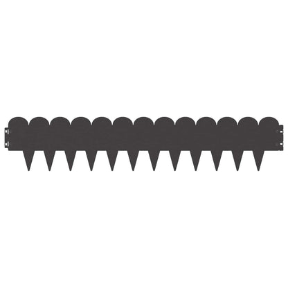 vidaXL Lawn Edge Sharp&Round Top 10 pcs 103x20cm Steel Black 5