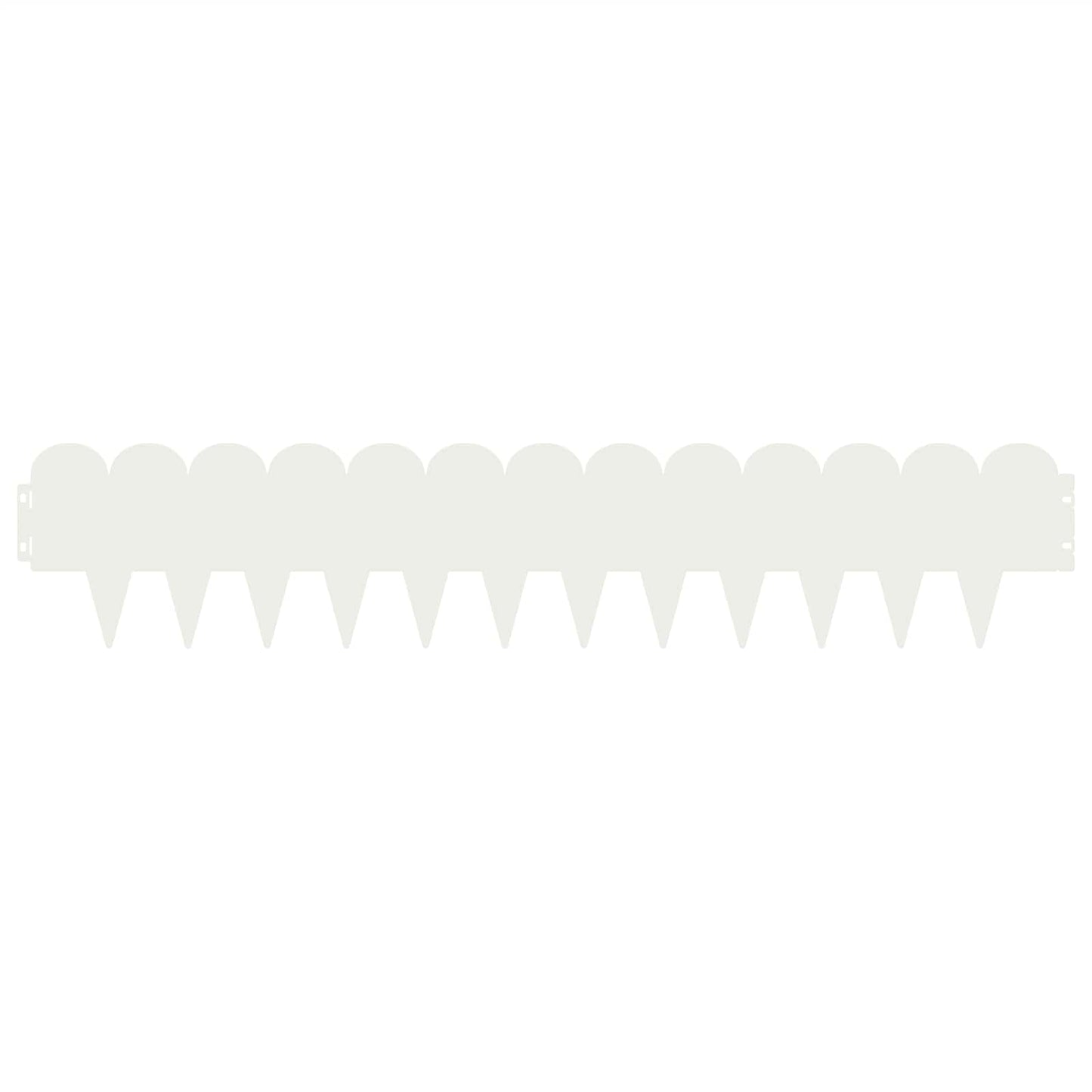 vidaXL Lawn Edging 10 pcs 103 x 20 cm Steel White 5