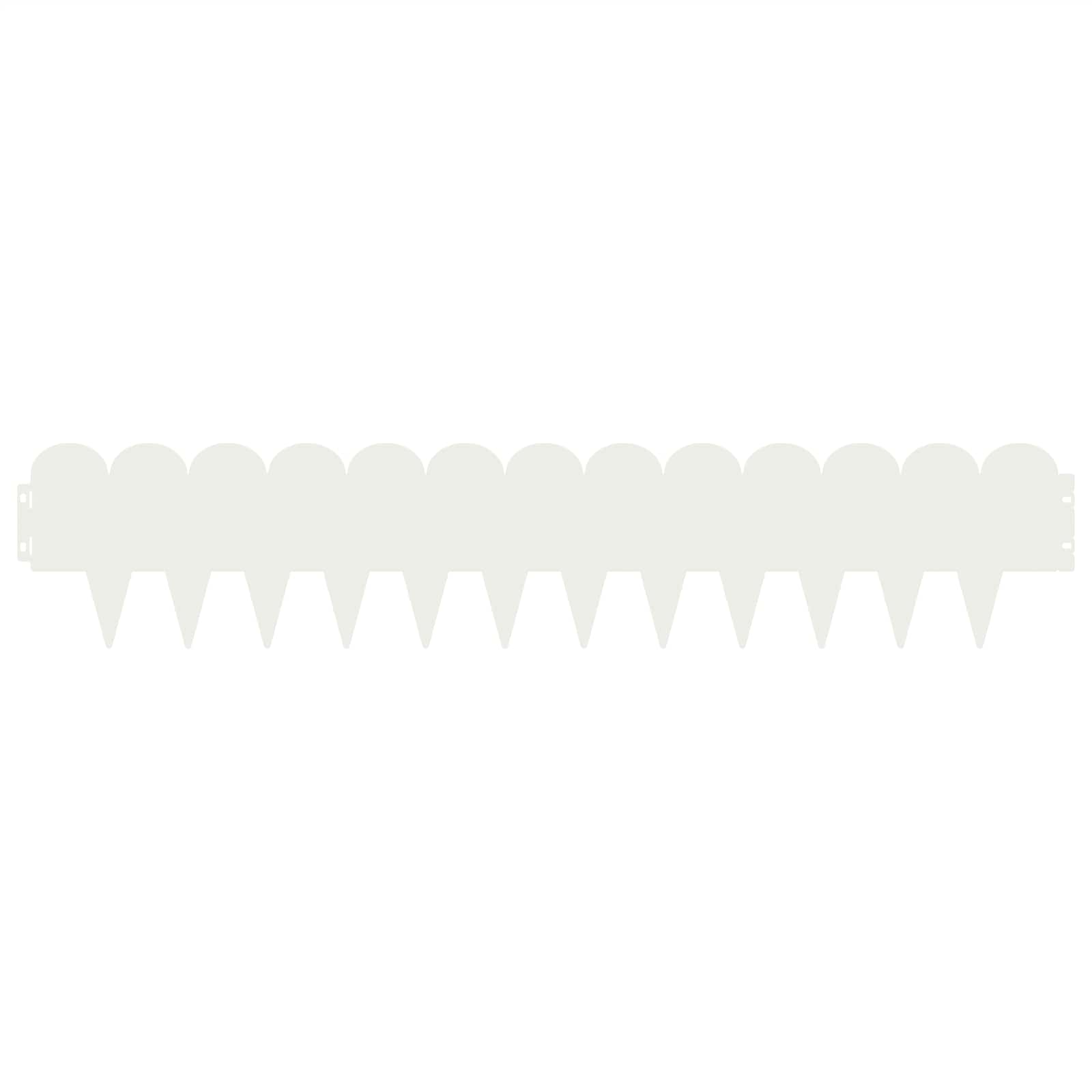 vidaXL Lawn Edging 10 pcs 103 x 20 cm Steel White 5