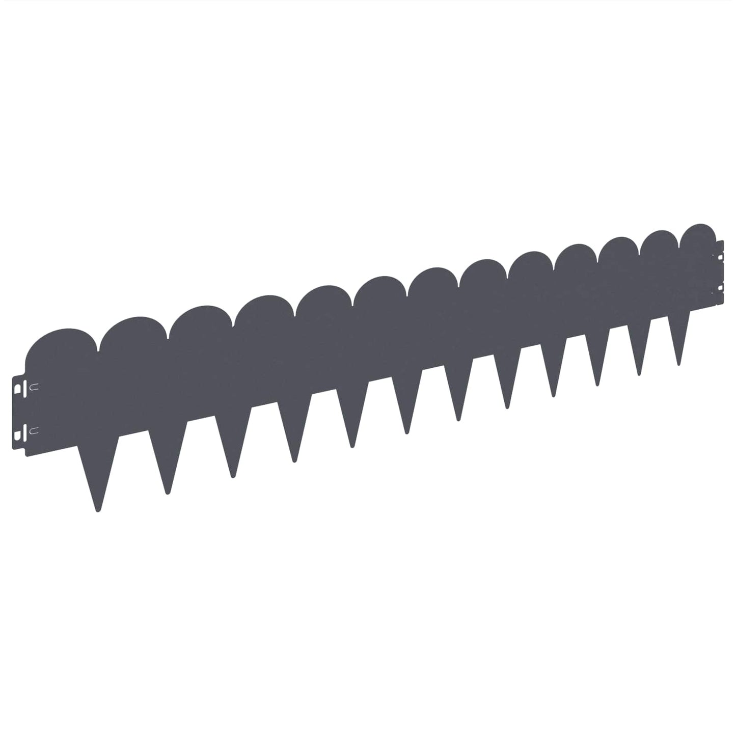 vidaXL Lawn Edging 10 pcs 103 x 20 cm Steel Anthracite 2