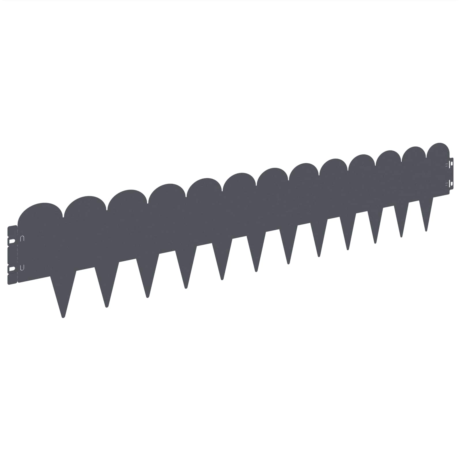 vidaXL Lawn Edging 10 pcs 103 x 20 cm Steel Anthracite 6