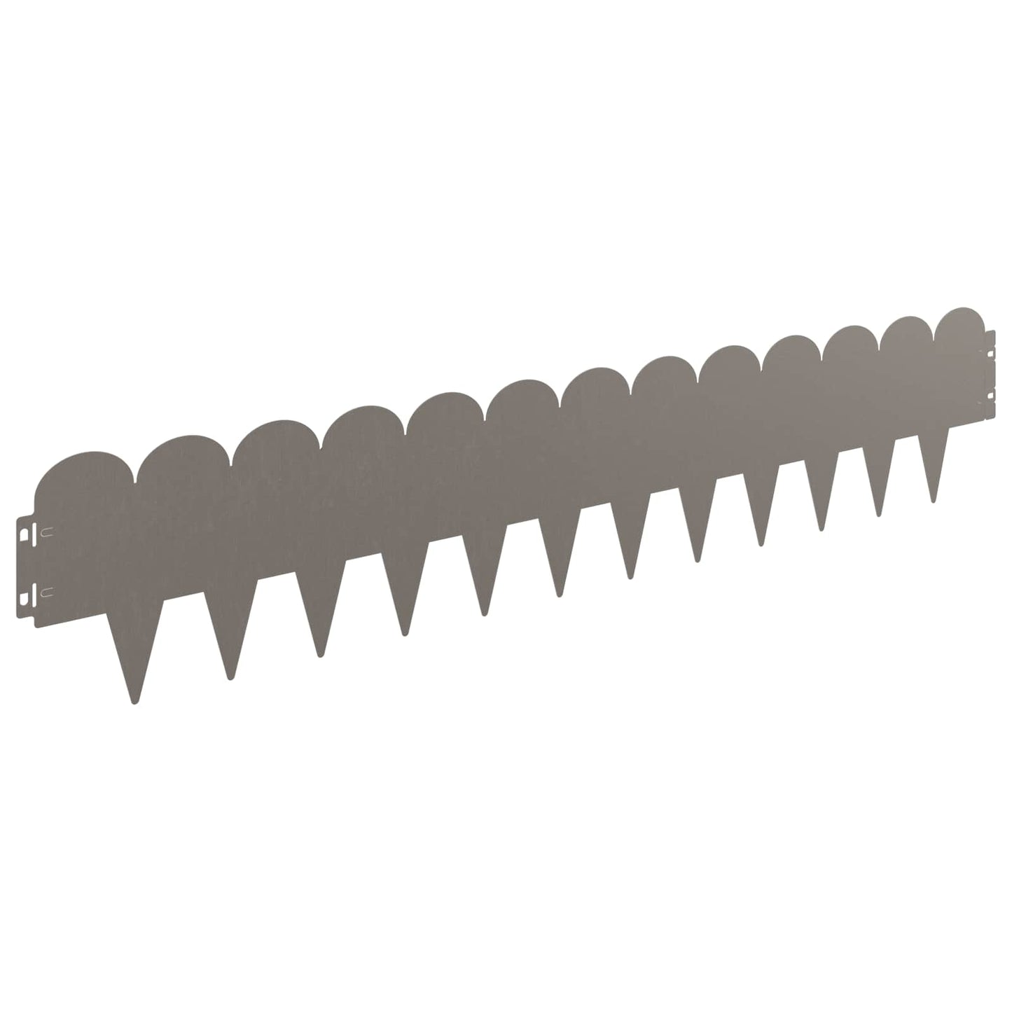 vidaXL Lawn Edge Sharp&Round Top 10 pcs 103x20cm Steel Rusty 5