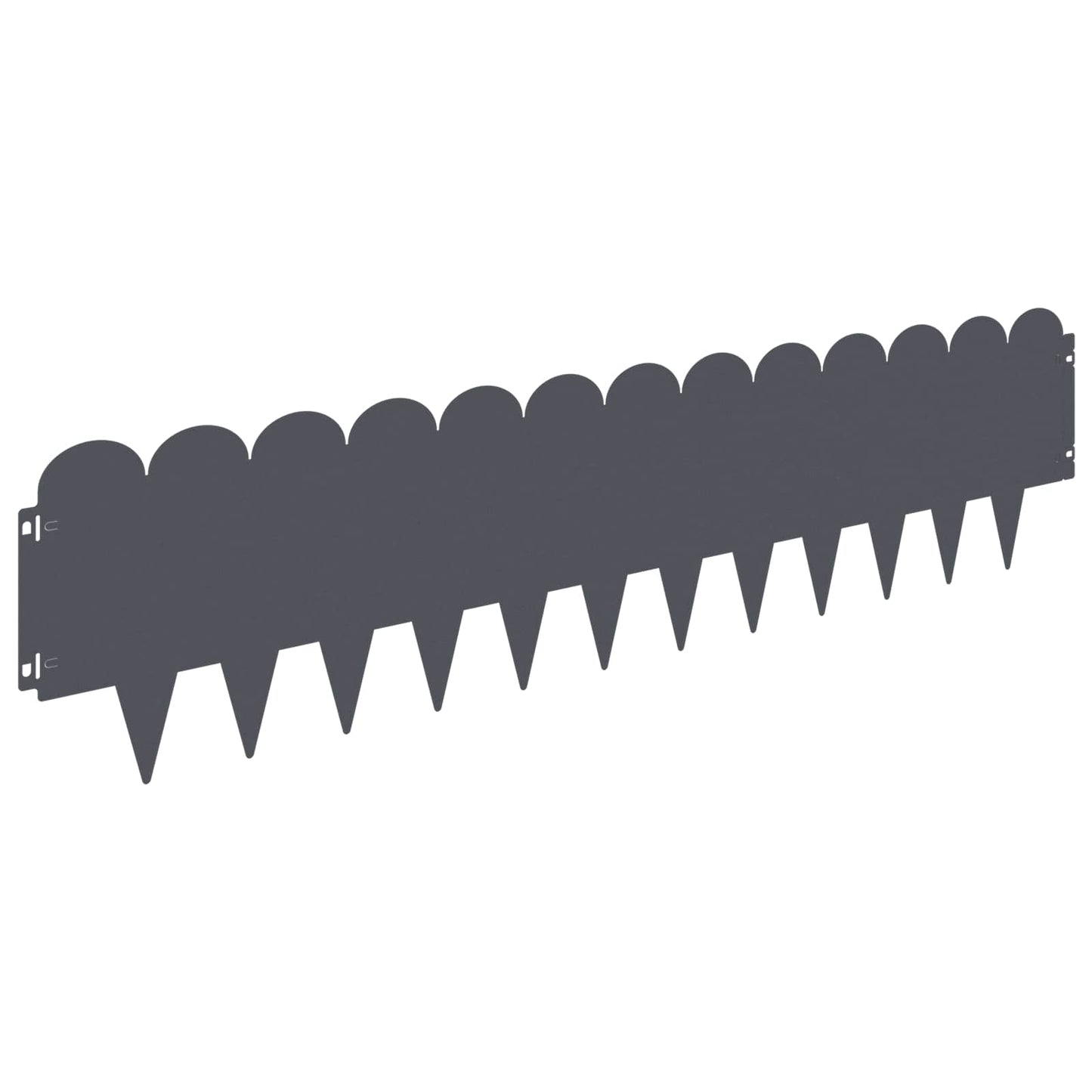 vidaXL Lawn Edging 10 pcs 103 x 25 cm Steel Anthracite 2