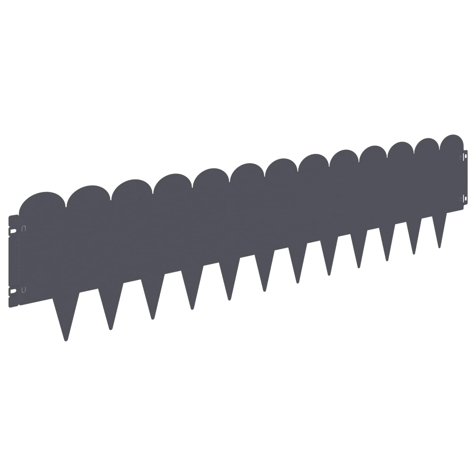 vidaXL Lawn Edging 10 pcs 103 x 25 cm Steel Anthracite 6